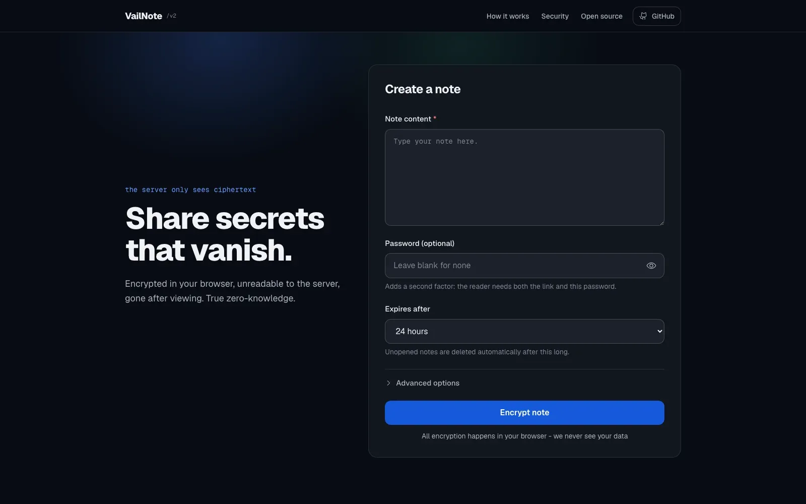 VailNote screenshot